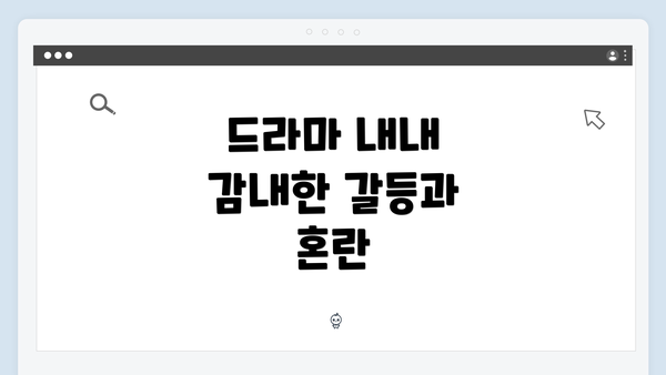 드라마 내내 감내한 갈등과 혼란