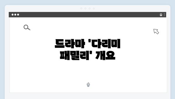 드라마 '다리미 패밀리' 개요