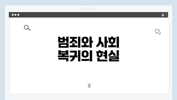 범죄와 사회 복귀의 현실