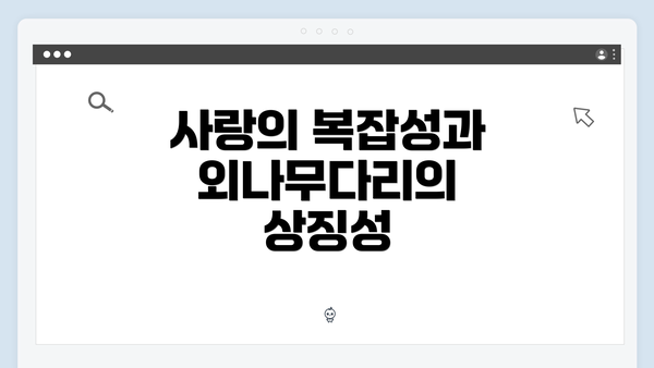 사랑의 복잡성과 외나무다리의 상징성