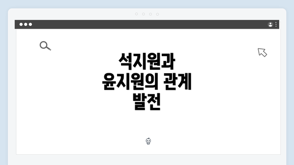 석지원과 윤지원의 관계 발전
