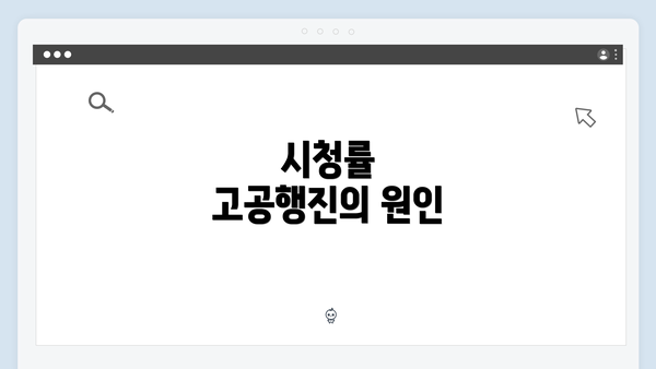 시청률 고공행진의 원인