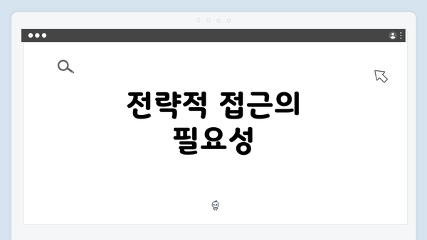 전략적 접근의 필요성