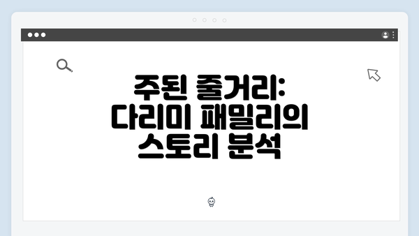 주된 줄거리: 다리미 패밀리의 스토리 분석