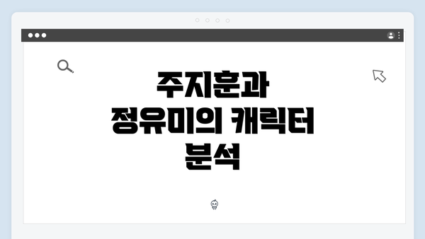주지훈과 정유미의 캐릭터 분석