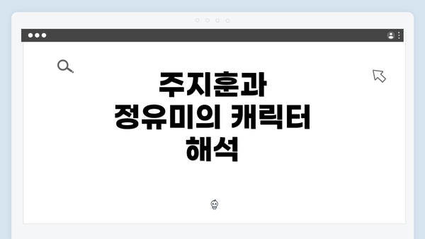 주지훈과 정유미의 캐릭터 해석