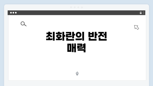최화란의 반전 매력