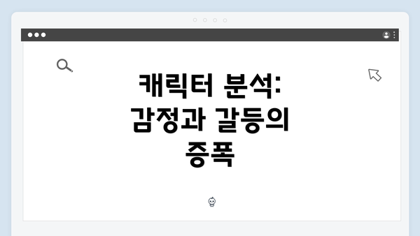 캐릭터 분석: 감정과 갈등의 증폭