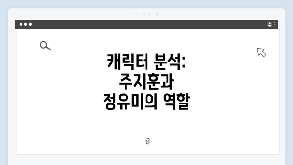 캐릭터 분석: 주지훈과 정유미의 역할