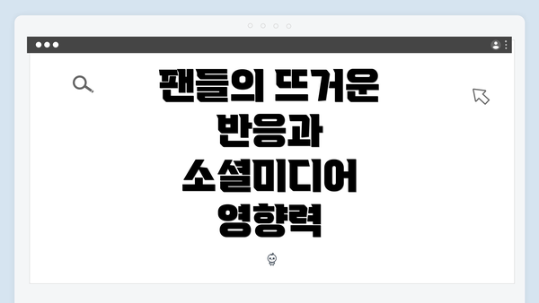 팬들의 뜨거운 반응과 소셜미디어 영향력