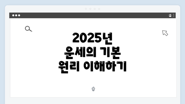 2025년 운세의 기본 원리 이해하기