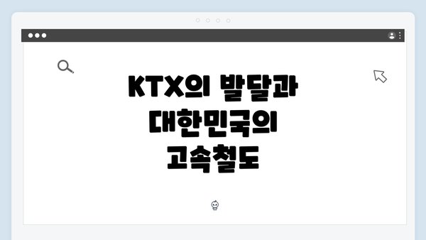 KTX의 발달과 대한민국의 고속철도