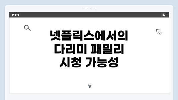 넷플릭스에서의 다리미 패밀리 시청 가능성