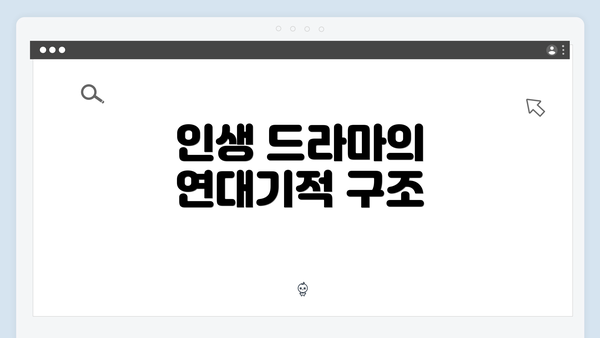 인생 드라마의 연대기적 구조