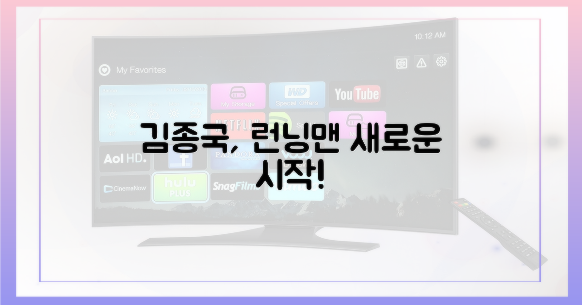 런닝맨 속 김종국, 새로운 시작