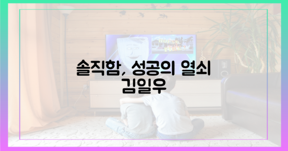 김일우, '솔직'함으로 얻는 것