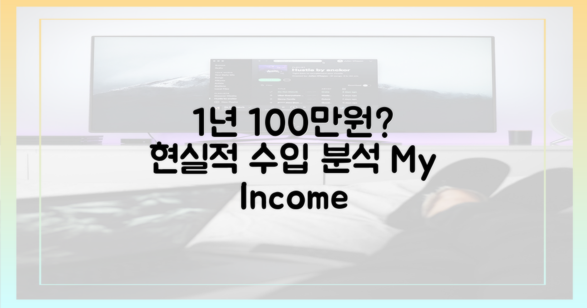1년 100만원, 현실적 수입 분석