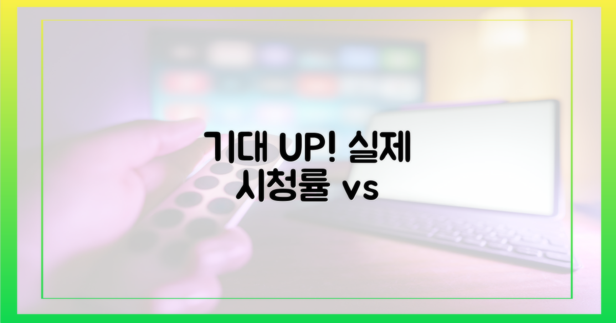 기대감 vs 실제 시청률