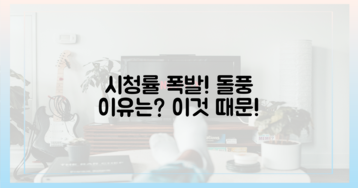 시청률 돌풍, 원인은?