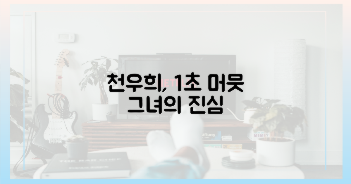 1초 머뭇, 천우희의 진심