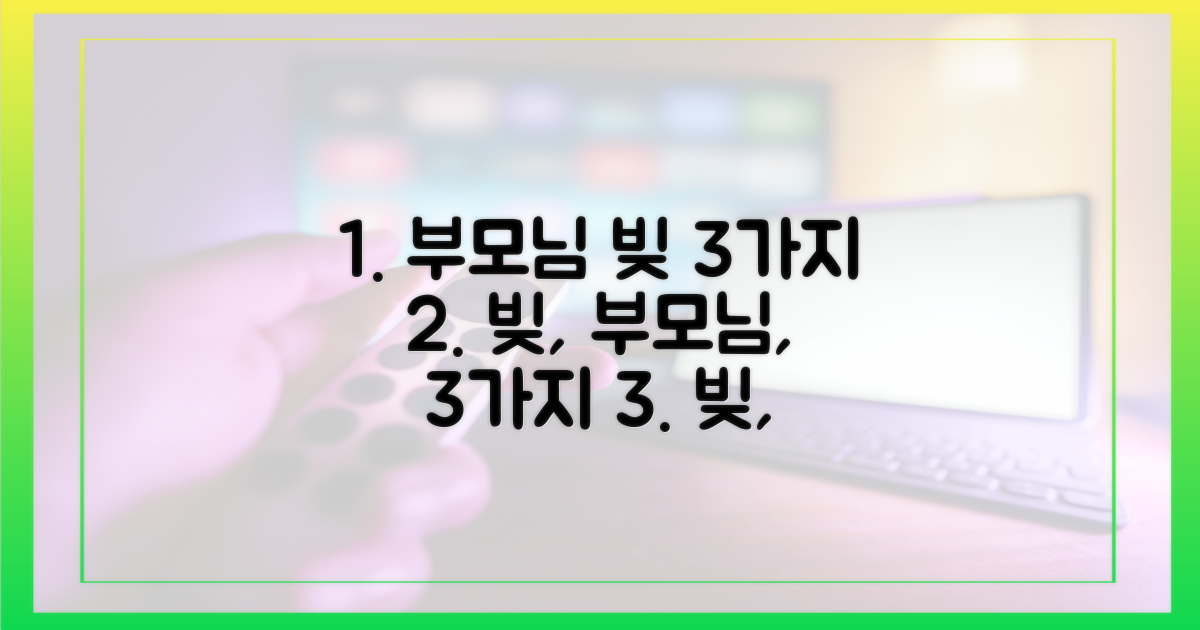 3가지 부모님 빚