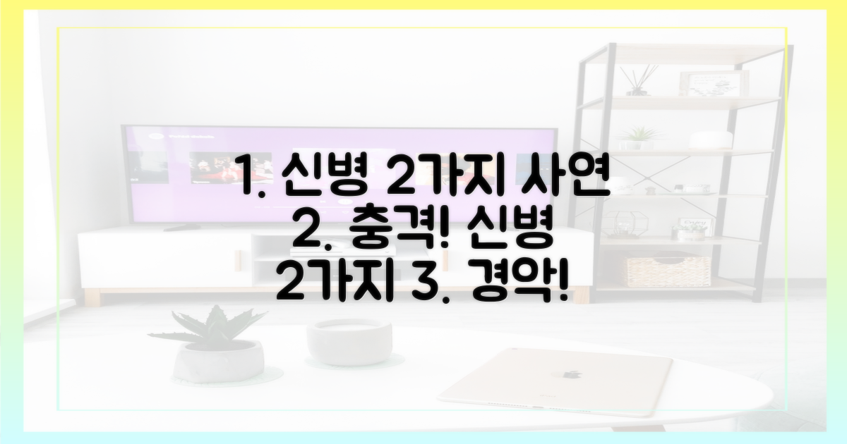 2가지 신병 사연