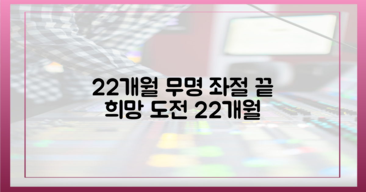 22개월 무명, 좌절 속 희망