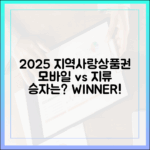 2025 지역사랑상품권, 모바일vs지류, 승자는?