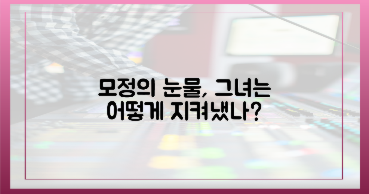 눈물 젖은 모정, 어떻게 지켜냈나?