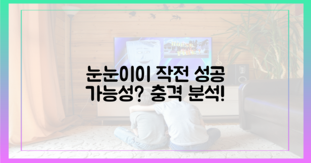 눈눈이이' 작전, 성공 가능성은?