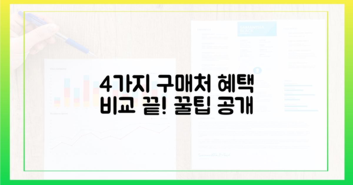 4가지 구매처별 혜택 분석