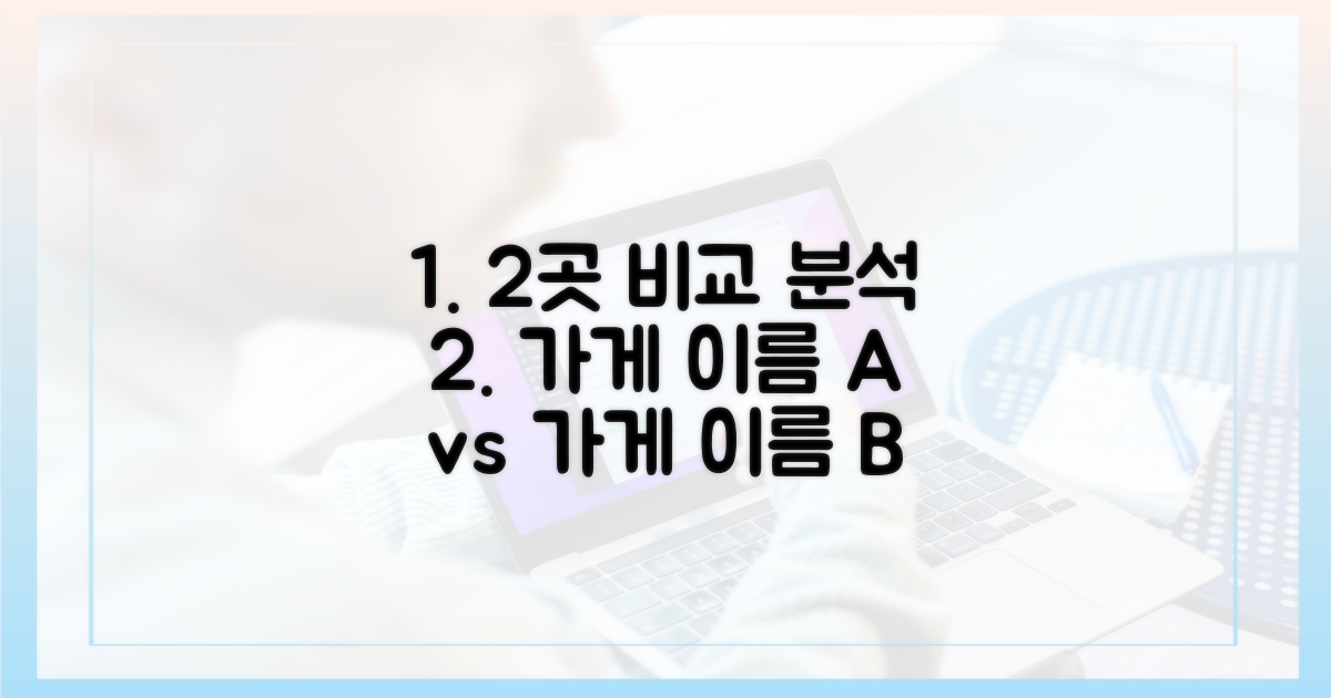 2가지 구매처 비교 분석