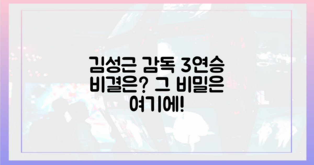 김성근 감독, 3연승의 비밀은?