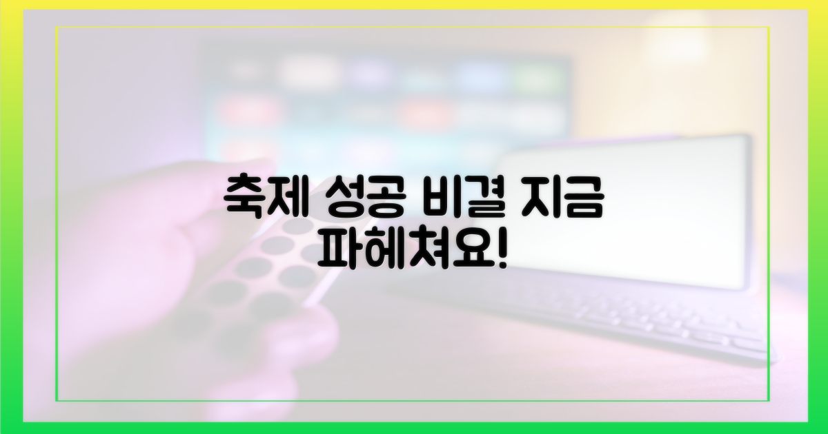 축제'의 성공 비결, 지금 파헤쳐보세요!