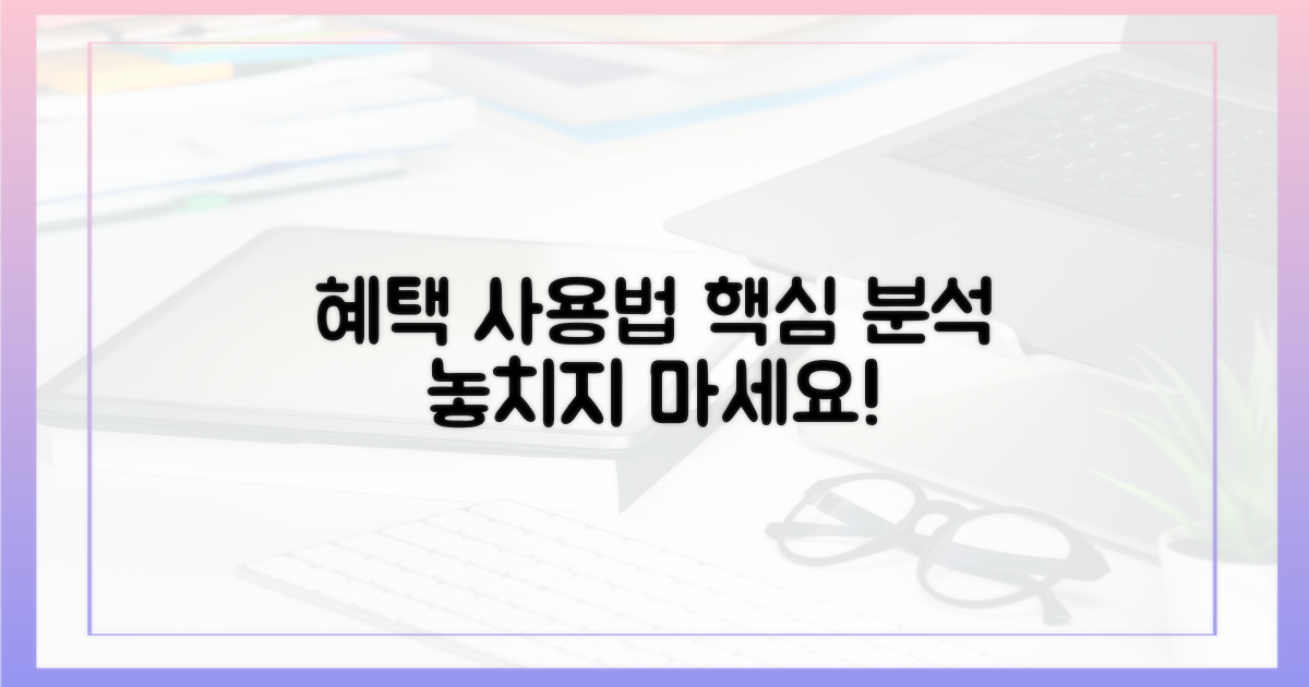 혜택 집중 분석: 어디에 쓸까?