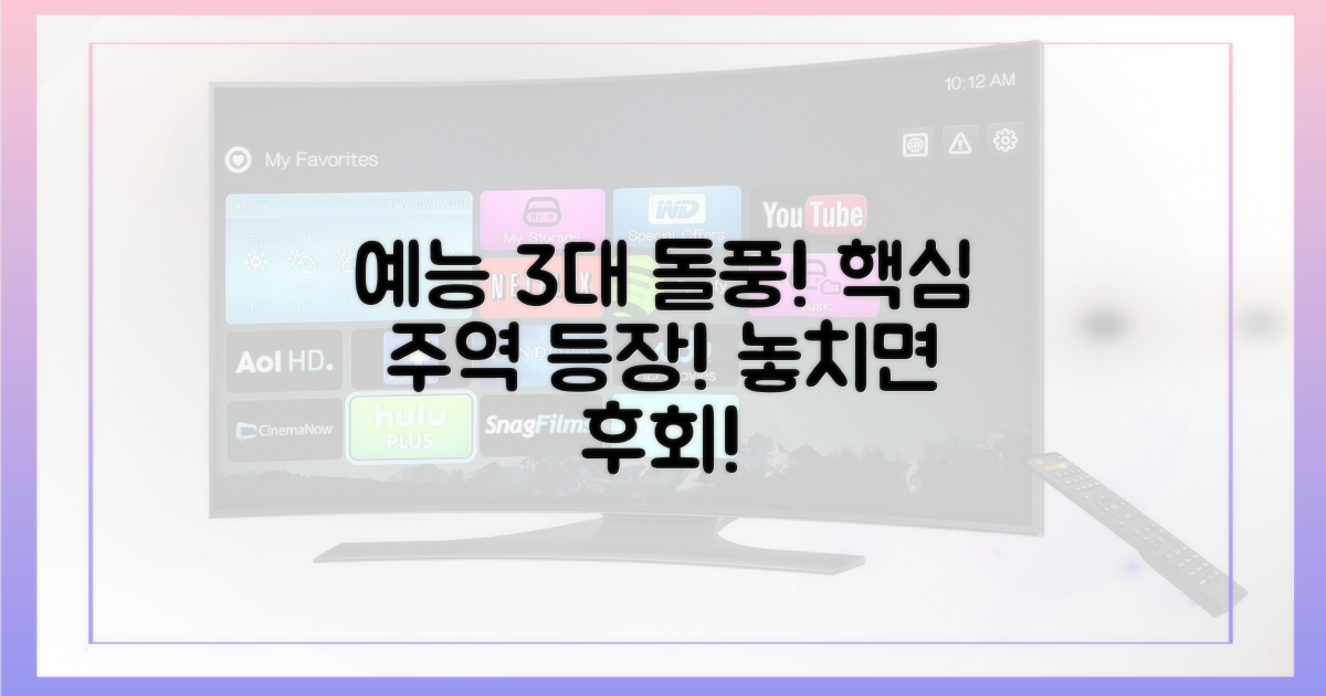 3대 예능 돌풍 주역