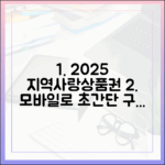 2025 지역사랑상품권, 모바일로 초간단 구매! 믿기지 않죠?