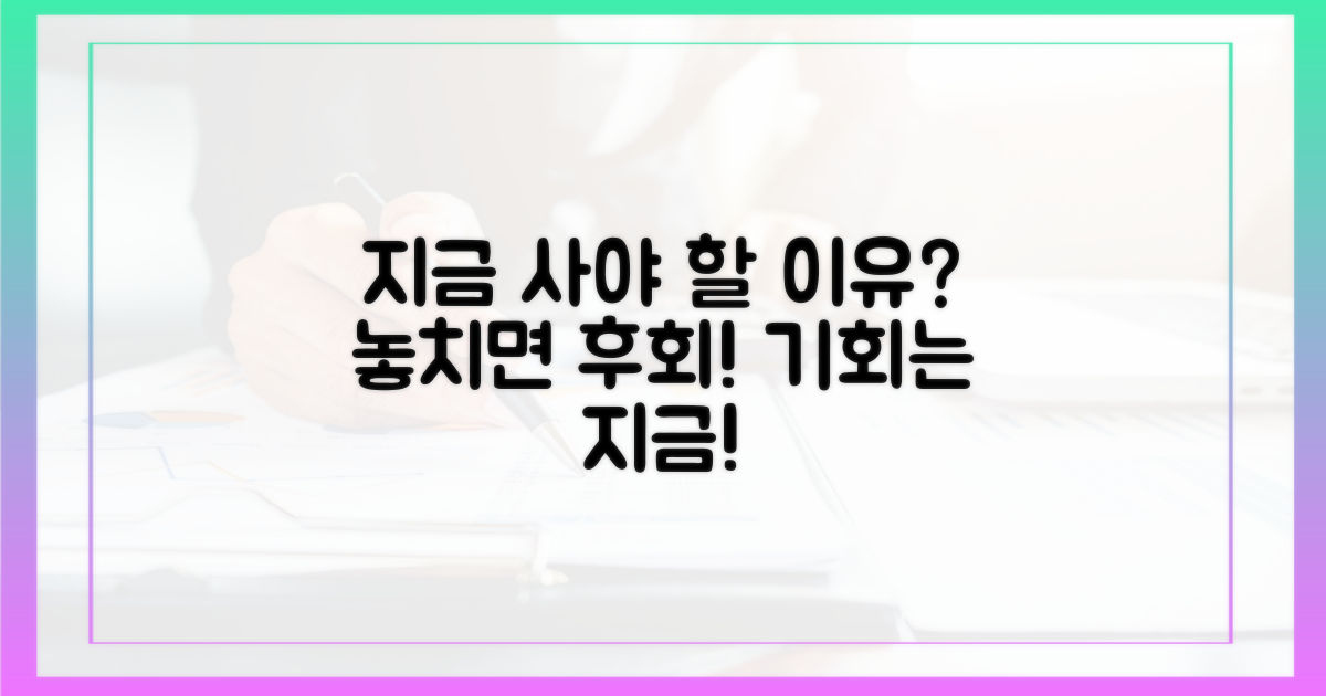 왜 지금 당장 사야 할까요?