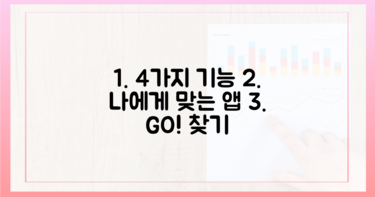 4가지 기능, 나에게 맞는 앱 찾기