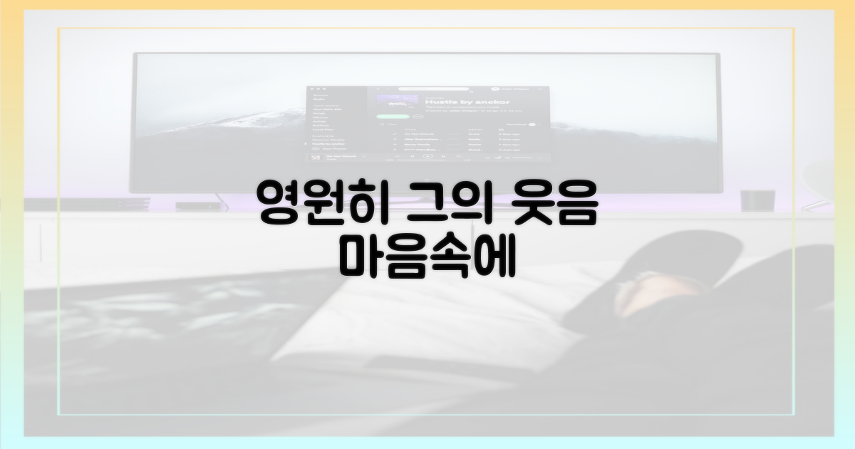 그의 웃음, 우리 마음속 영원히