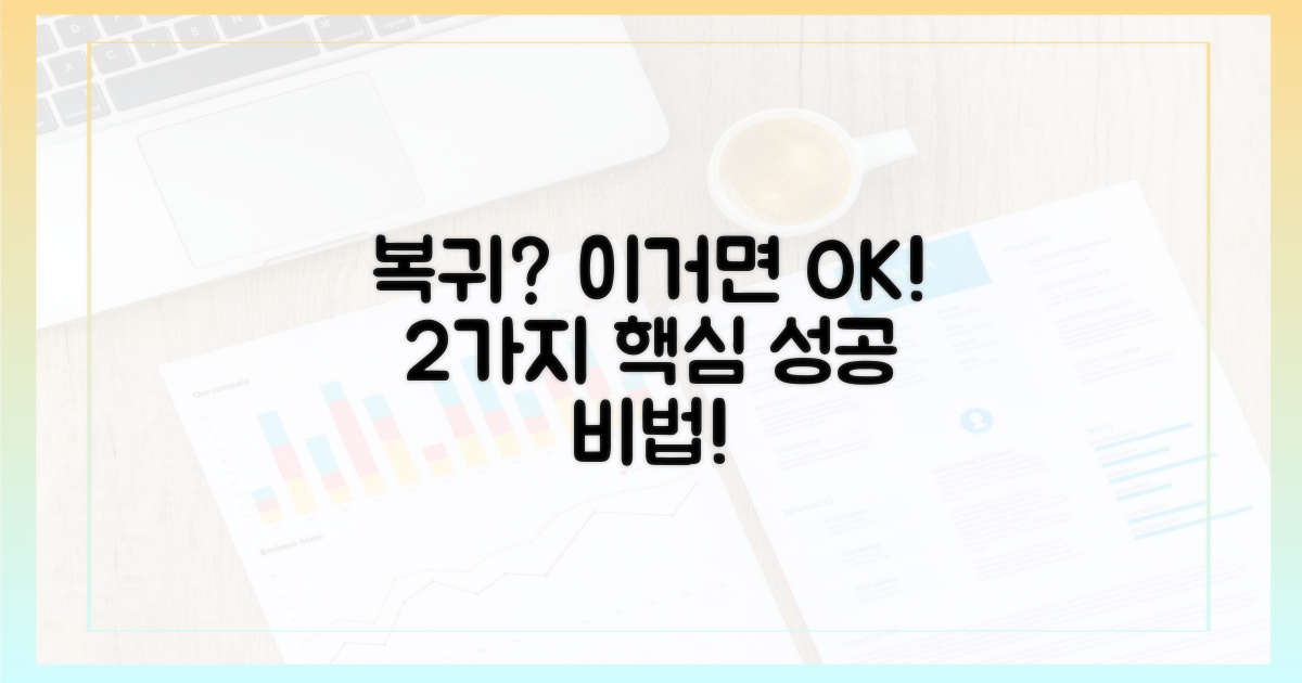 2가지 복귀 핵심 방법