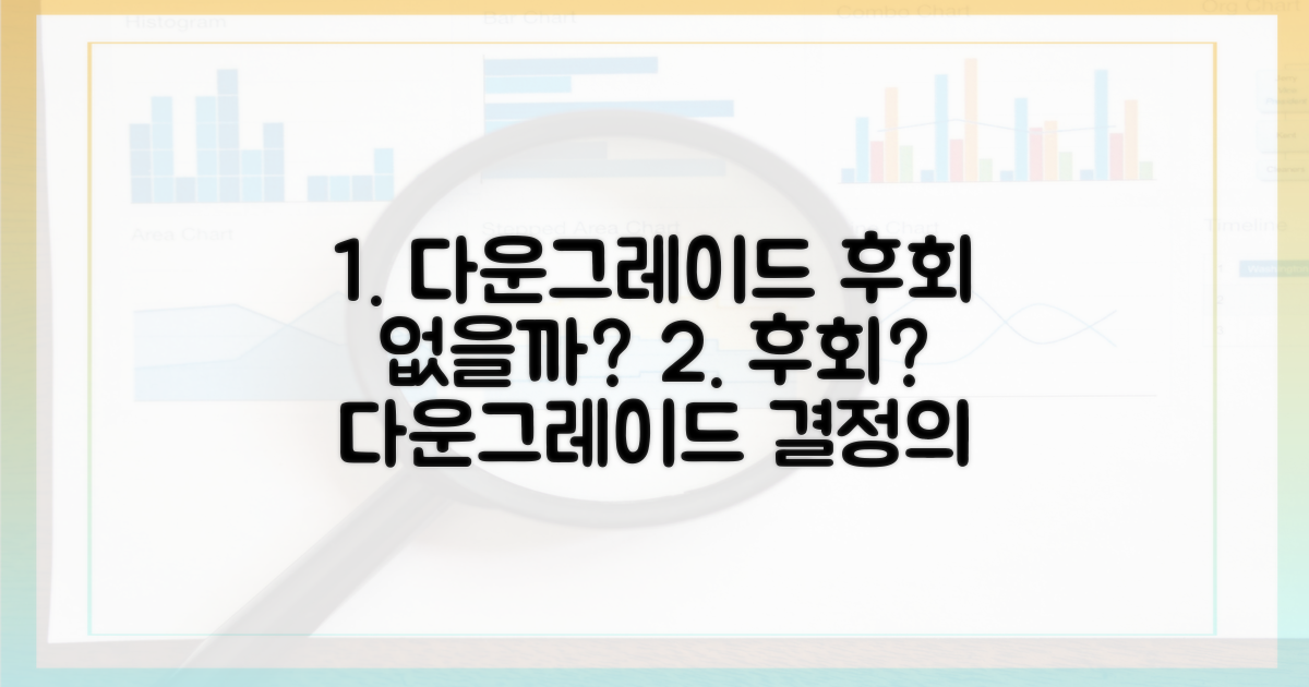 다운그레이드, 후회 없을까?