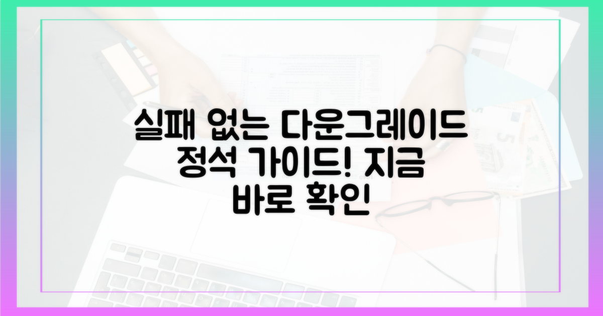 실패 없는 다운그레이드, 이렇게 하세요!