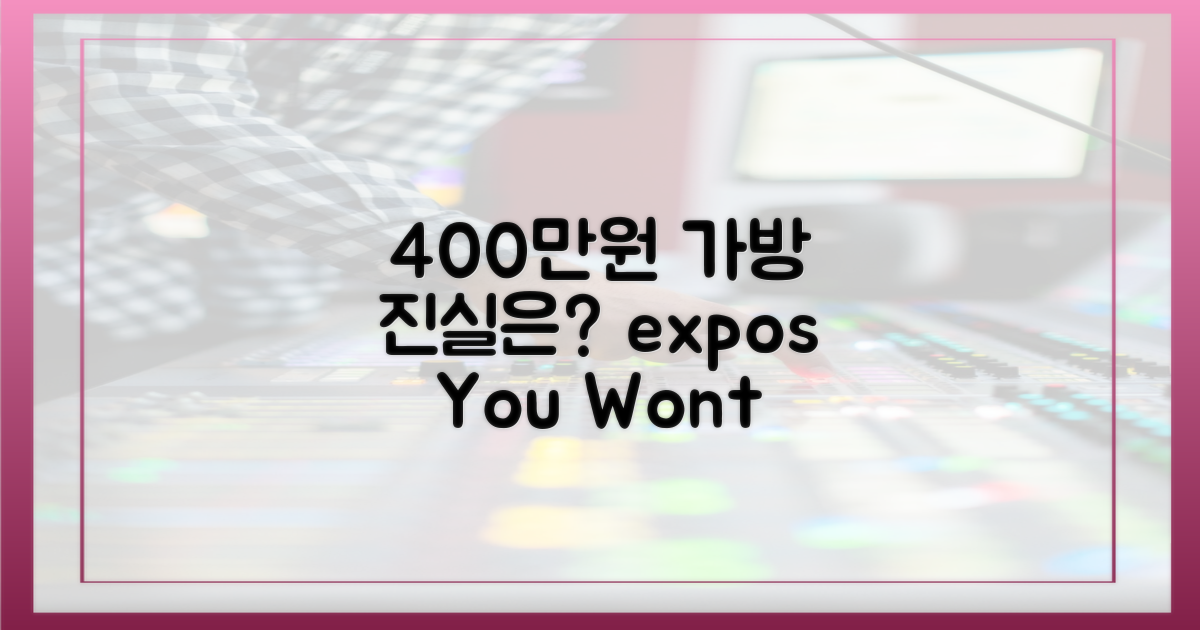 400만원 가방, 진실은?