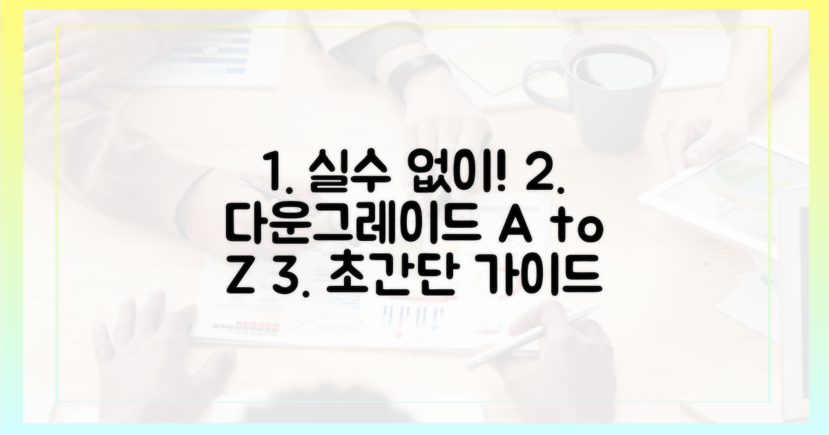 실수 없이 다운그레이드 하는 법