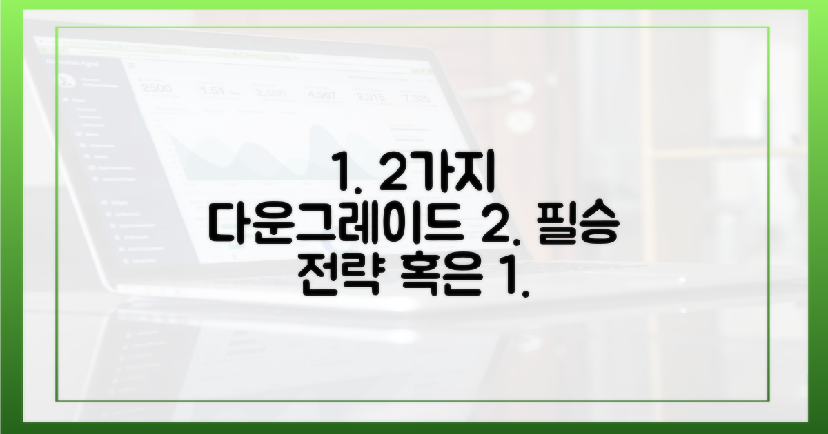 2가지 다운그레이드 전략