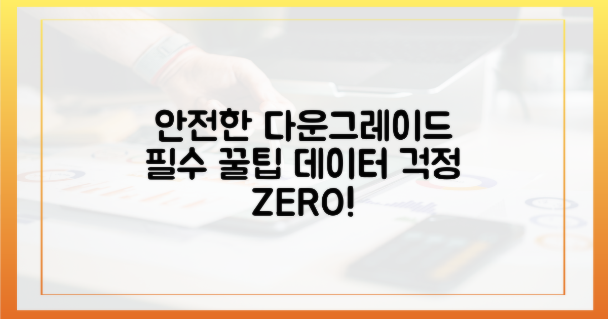 안전한 다운그레이드 요령