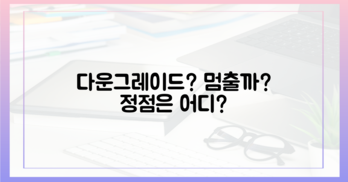 다운그레이드, 어디까지?