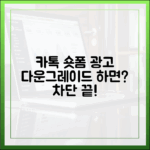 원치 않는 숏폼 광고, 카톡 다운그레이드로 차단할까요?