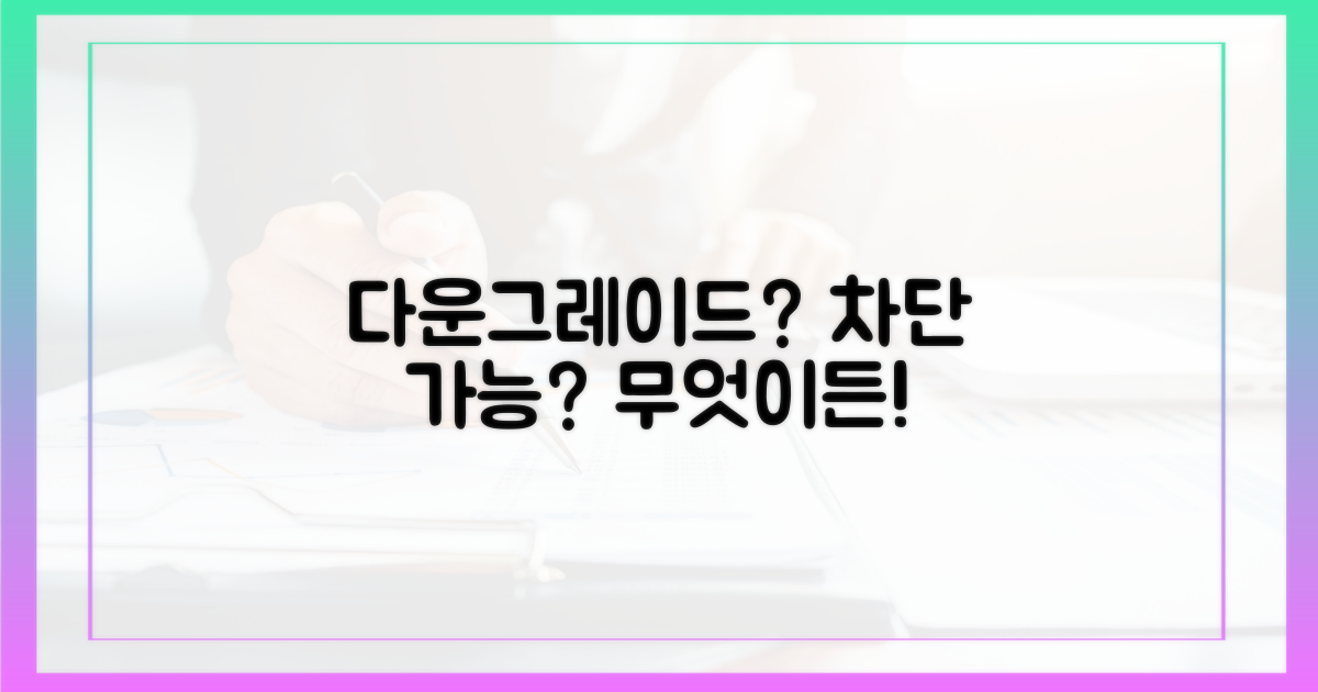 다운그레이드로 차단 가능할까?
